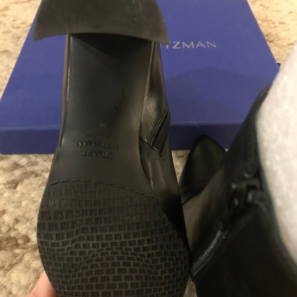 Stuart Weizman Pure Pointy Toe Bootie Black Size 8 - image 8